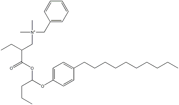 N,N-Dimethyl-N-benzyl-N-[2-[[1-(4-decylphenyloxy)butyl]oxycarbonyl]butyl]aminium Struktur