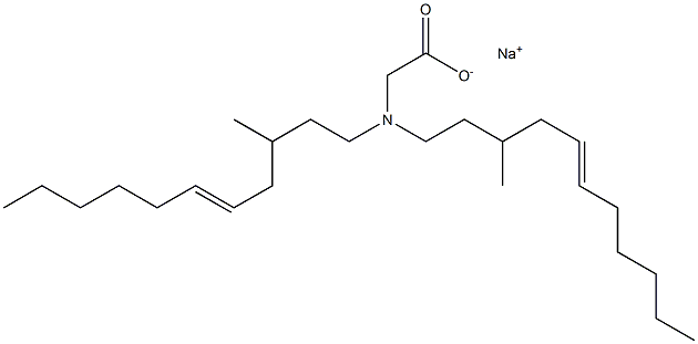 N,N-Bis(3-methyl-5-undecenyl)aminoacetic acid sodium salt Struktur