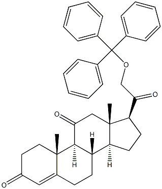 21-(Triphenylmethoxy)pregn-4-ene-3,11,20-trione Struktur