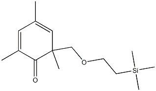 2,4,6-Trimethyl-6-[[2-(trimethylsilyl)ethoxy]methyl]-2,4-cyclohexadien-1-one Struktur