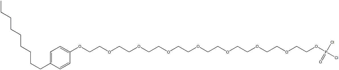 Dichlorophosphinic acid 24-(p-nonylphenyl)-3,6,9,12,15,18,21,24-octaoxatetracosan-1-yl ester Struktur