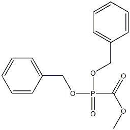 (Methoxycarbonyl)phosphonic acid dibenzyl ester Struktur