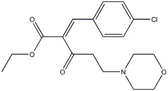 2-(4-Chlorobenzylidene)-3-oxo-5-morpholinopentanoic acid ethyl ester Struktur