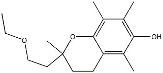 2-(2-Ethoxyethyl)-3,4-dihydro-2,5,7,8-tetramethyl-2H-1-benzopyran-6-ol Struktur