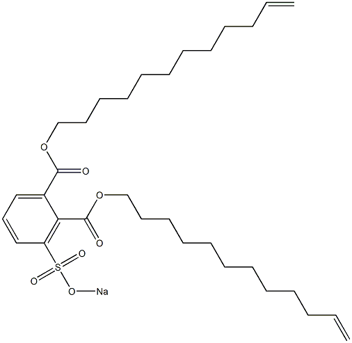 3-(Sodiosulfo)phthalic acid di(11-dodecenyl) ester Struktur