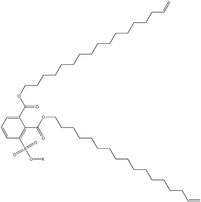 3-(Potassiosulfo)phthalic acid di(16-heptadecenyl) ester Struktur