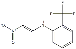 (E)-1-[[2-(Trifluoromethyl)phenyl]amino]-2-nitroethene Struktur