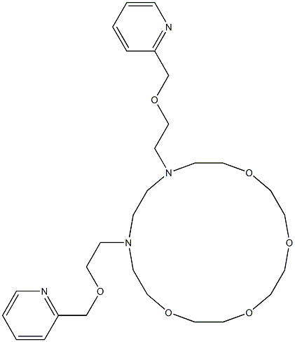 N,N'-Bis[2-[(2-pyridyl)methoxy]ethyl]-N,N'-(3,6,9,12-tetraoxatetradecane-1,14-diyl)ethane-1,2-diamine Struktur