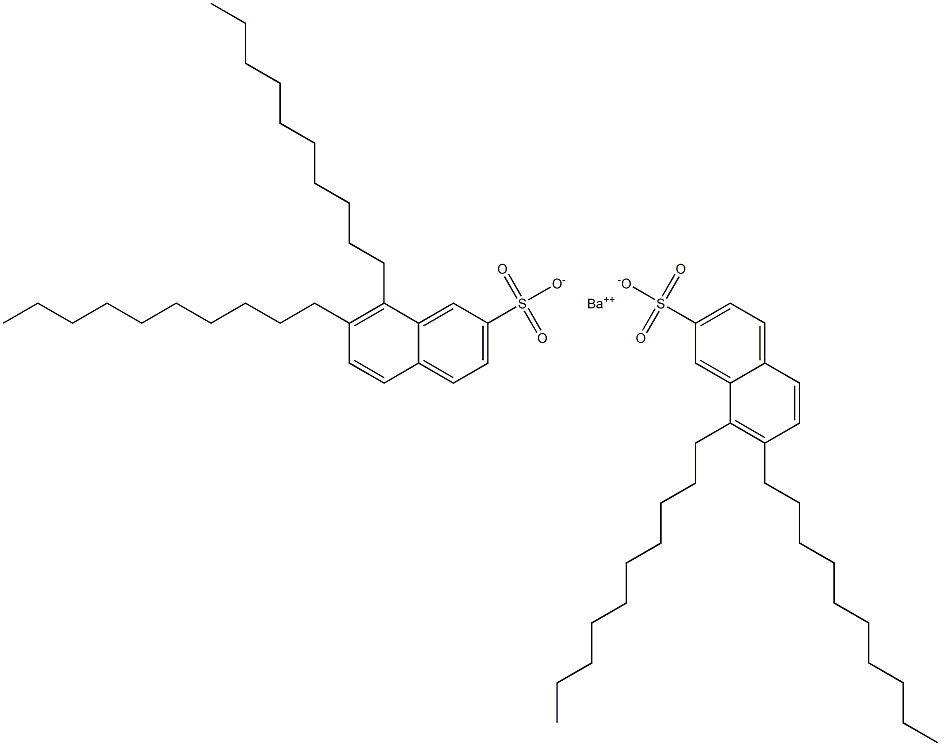 Bis(7,8-didecyl-2-naphthalenesulfonic acid)barium salt Struktur