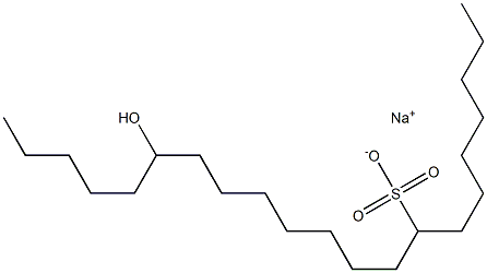 16-Hydroxyhenicosane-8-sulfonic acid sodium salt Struktur