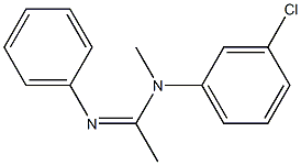 N1-Methyl-N2-phenyl-N1-(3-chlorophenyl)acetamidine Struktur