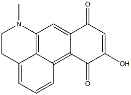 5,6-Dihydro-10-hydroxy-6-methyl-4H-dibenzo[de,g]quinoline-8,11-dione Struktur