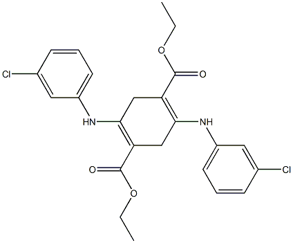 2,5-Bis(3-chloroanilino)-3,6-dihydroterephthalic acid diethyl ester Struktur