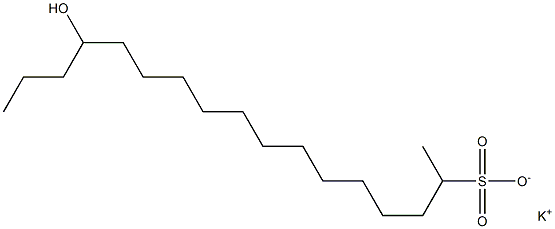 14-Hydroxyheptadecane-2-sulfonic acid potassium salt Struktur