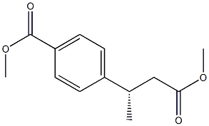 [S,(+)]-3-(p-Methoxycarbonylphenyl)butyric acid methyl ester Struktur