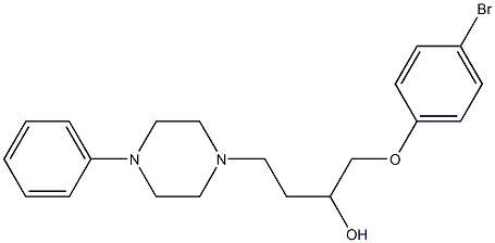 1-(4-Bromophenoxy)-4-[4-[phenyl]-1-piperazinyl]-2-butanol Struktur