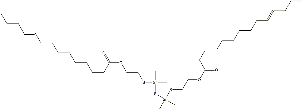 Bis[dimethyl[[2-(9-tridecenylcarbonyloxy)ethyl]thio]stannyl] sulfide Struktur