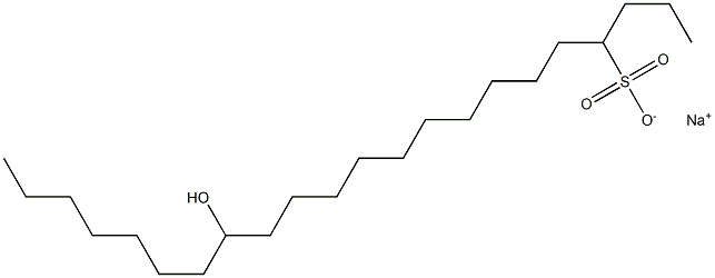 15-Hydroxydocosane-4-sulfonic acid sodium salt Struktur