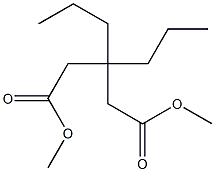 3,3-Dipropylpentanedioic acid dimethyl ester Struktur