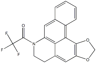 6-Trifluoroacetyl-1,2-methylenedioxy-5,6-dihydro-4H-dibenzo[de,g]quinoline Struktur