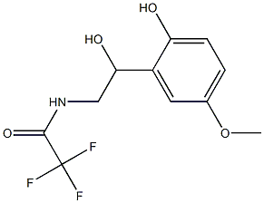 N-[2-Hydroxy-2-(2-hydroxy-5-methoxyphenyl)ethyl]-2,2,2-trifluoroacetamide Struktur