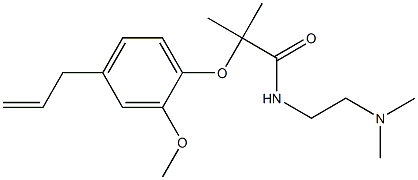 2-(4-Allyl-2-methoxyphenoxy)-N-[2-(dimethylamino)ethyl]-2-methylpropionamide Struktur