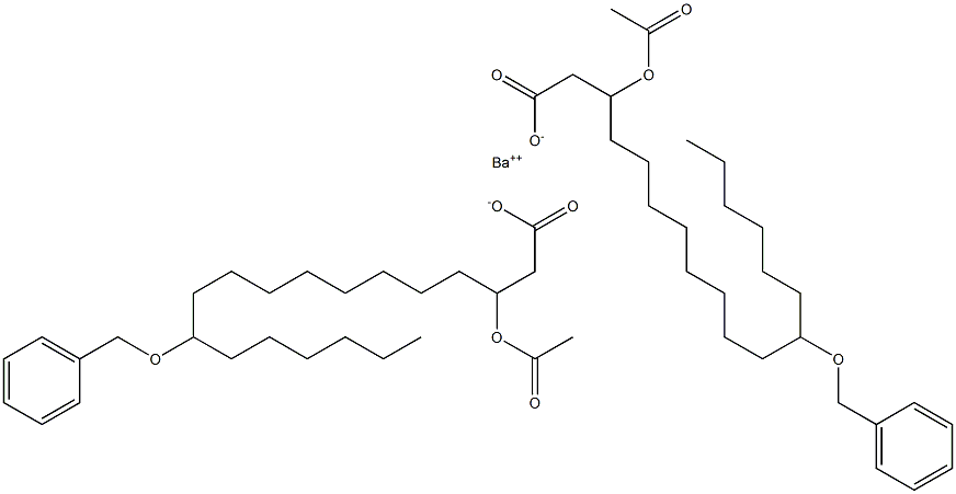 Bis(12-benzyloxy-3-acetyloxystearic acid)barium salt Struktur