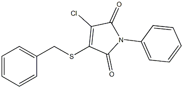 1-Phenyl-3-benzylthio-4-chloro-1H-pyrrole-2,5-dione Struktur