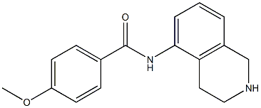 4-Methoxy-N-[(1,2,3,4-tetrahydroisoquinolin)-5-yl]benzamide Struktur