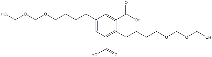 2,5-Bis(8-hydroxy-5,7-dioxaoctan-1-yl)isophthalic acid Struktur