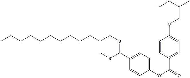 4-(2-Methylbutoxy)benzoic acid 4-(5-decyl-1,3-dithian-2-yl)phenyl ester Struktur