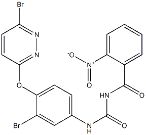 1-(2-Nitrobenzoyl)-3-[4-[(6-bromo-3-pyridazinyl)oxy]-3-bromophenyl]urea Struktur