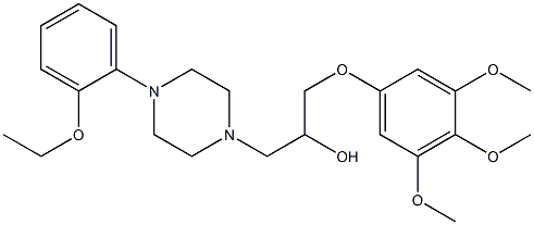 1-(3,4,5-Trimethoxyphenoxy)-3-[4-(2-ethoxyphenyl)-1-piperazinyl]-2-propanol Struktur