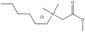 N-Methoxycarbonylmethyl-N,N-dimethylhexylammonium chloride Struktur