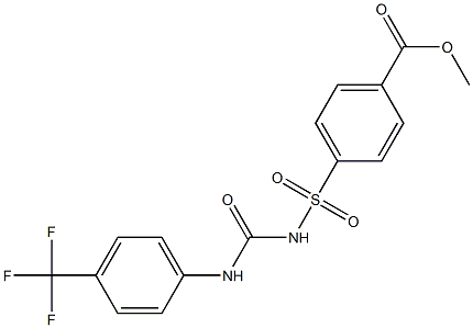 1-(4-Trifluoromethylphenyl)-3-(4-methoxycarbonylphenylsulfonyl)urea Struktur