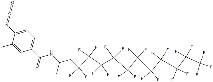 4-Isocyanato-3-methyl-N-[2-(tricosafluoroundecyl)-1-methylethyl]benzamide Struktur