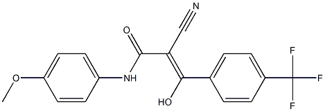 2-Cyano-3-hydroxy-3-[4-trifluoromethylphenyl]-N-[4-methoxyphenyl]acrylamide Structure