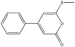 4-Phenyl-6-(methylthio)-2-pyrone Struktur