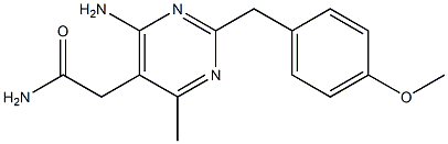 6-Amino-2-(4-methoxybenzyl)-4-methyl-5-pyrimidineacetamide Struktur