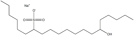 15-Hydroxyicosane-7-sulfonic acid sodium salt Struktur