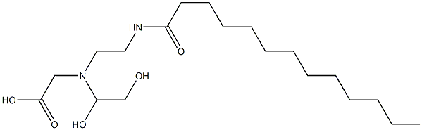 N-(1,2-Dihydroxyethyl)-N-[2-(tridecanoylamino)ethyl]aminoacetic acid Struktur