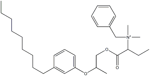 N,N-Dimethyl-N-benzyl-N-[1-[[2-(3-nonylphenyloxy)propyl]oxycarbonyl]propyl]aminium Struktur