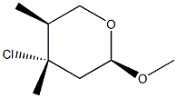 (2R,4S,5S)-4-Chloro-2-methoxy-4,5-dimethyl-3,4,5,6-tetrahydro-2H-pyran Struktur