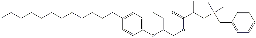 N,N-Dimethyl-N-benzyl-N-[2-[[2-(4-dodecylphenyloxy)butyl]oxycarbonyl]propyl]aminium Struktur