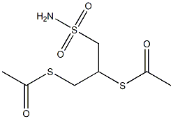 2,3-Bis(acetylthio)-1-propanesulfonamide Struktur