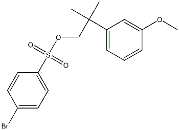 4-Bromobenzenesulfonic acid 2-methyl-2-(3-methoxyphenyl)propyl ester Struktur