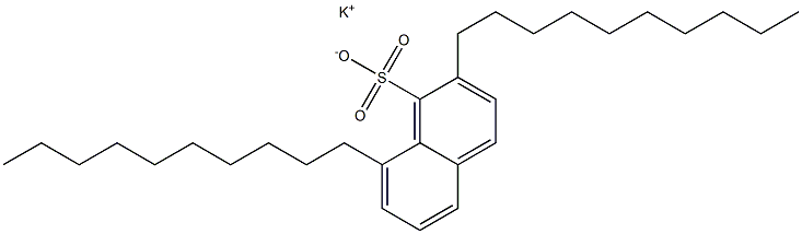 2,8-Didecyl-1-naphthalenesulfonic acid potassium salt Struktur