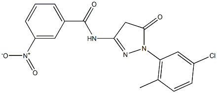 1-(3-Chloro-6-methylphenyl)-3-(3-nitrobenzoylamino)-5(4H)-pyrazolone Struktur