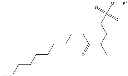 N-Undecanoyl-N-methyltaurine potassium salt Struktur