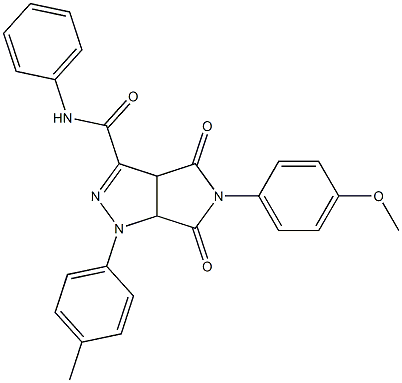 1,3a,4,5,6,6a-Hexahydro-4,6-dioxo-N-phenyl-5-(4-methoxyphenyl)-1-(4-methylphenyl)pyrrolo[3,4-c]pyrazole-3-carboxamide Struktur